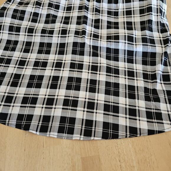 SALE Torrid Shirt Dress Plaid Zip Front Black Ivory Peach-Torrid size 1 1X - NWT - Picture 11 of 11